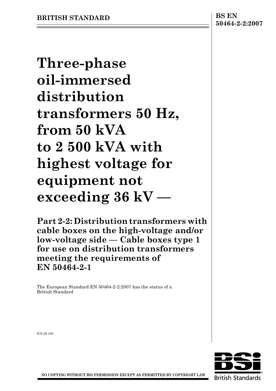 BS EN 50464-2-2-2007.pdf_第1页