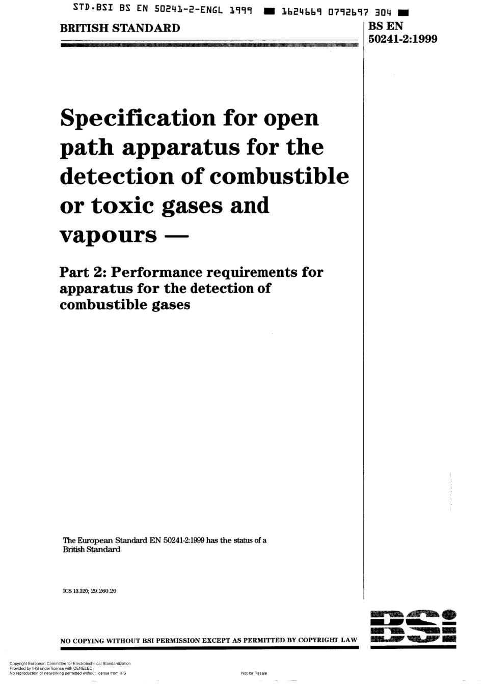 BS EN 50241-2-1999.pdf_第1页