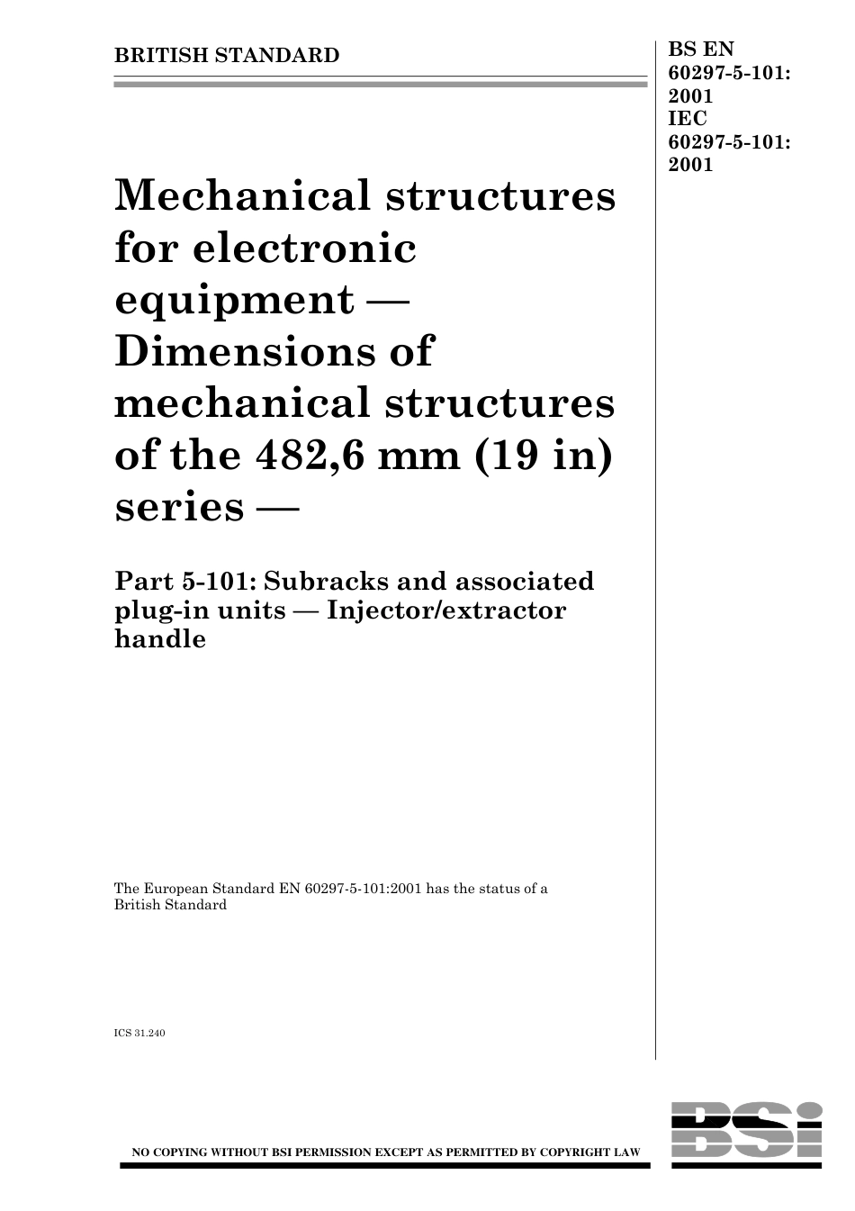 BS EN 60297-5-101-2001.pdf_第1页