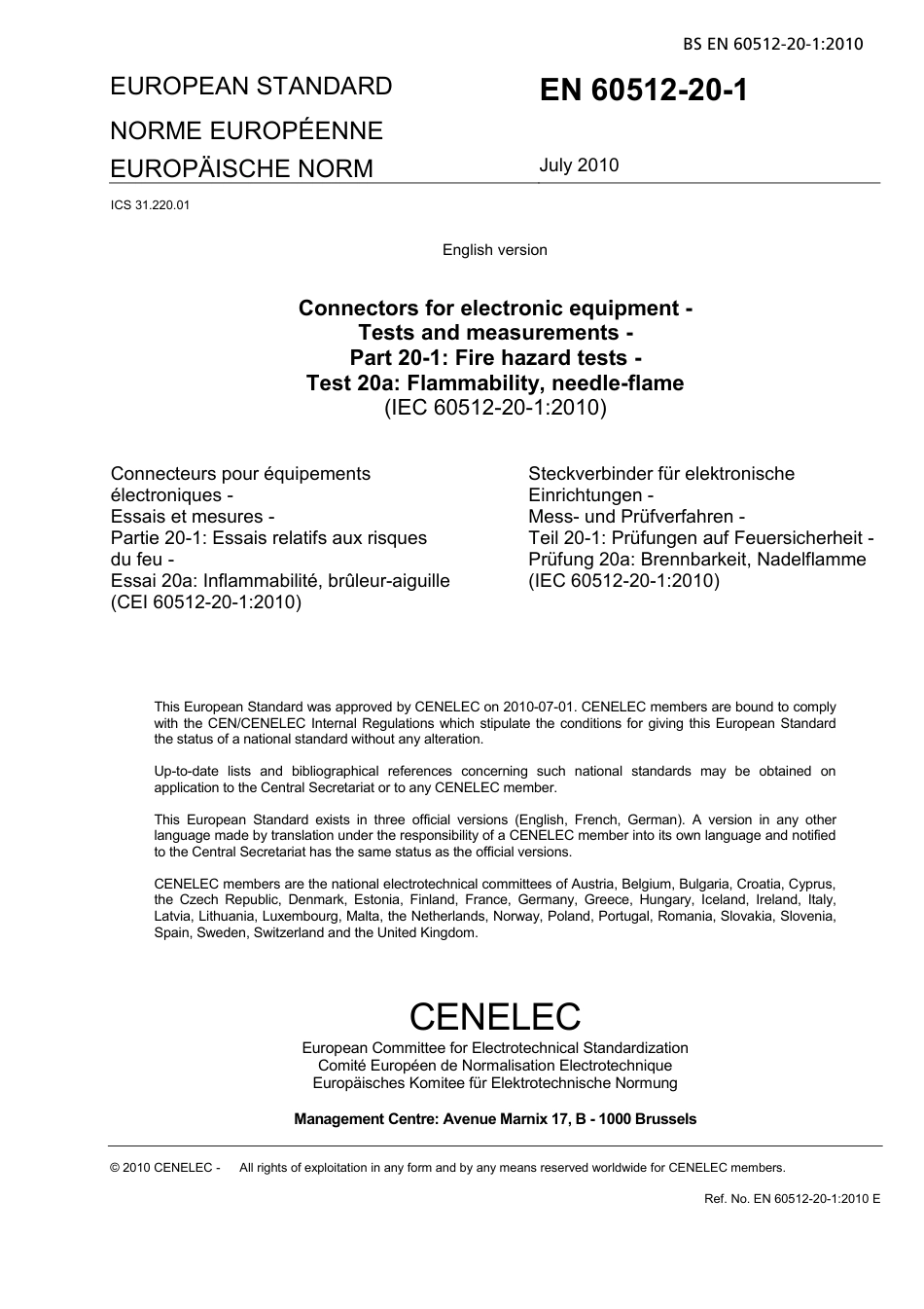 BS EN 60512-20-1-2010.pdf_第3页