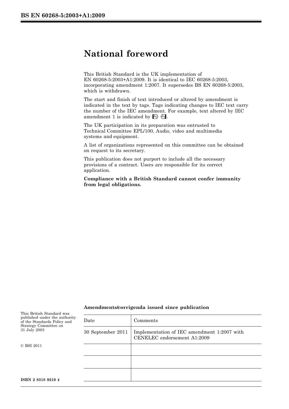 BS EN 60268-5-2003 + A1-2009.pdf_第2页