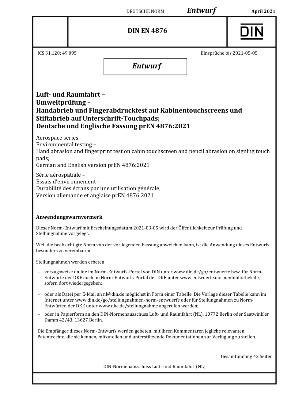 DIN_EN_4876_E__2021-04.pdf_第1页