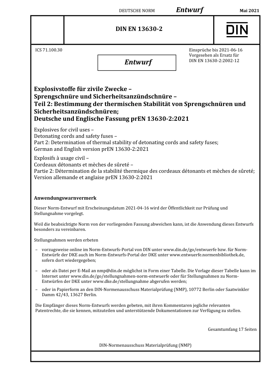 DIN_EN_13630-2_E__2021-05.pdf_第1页