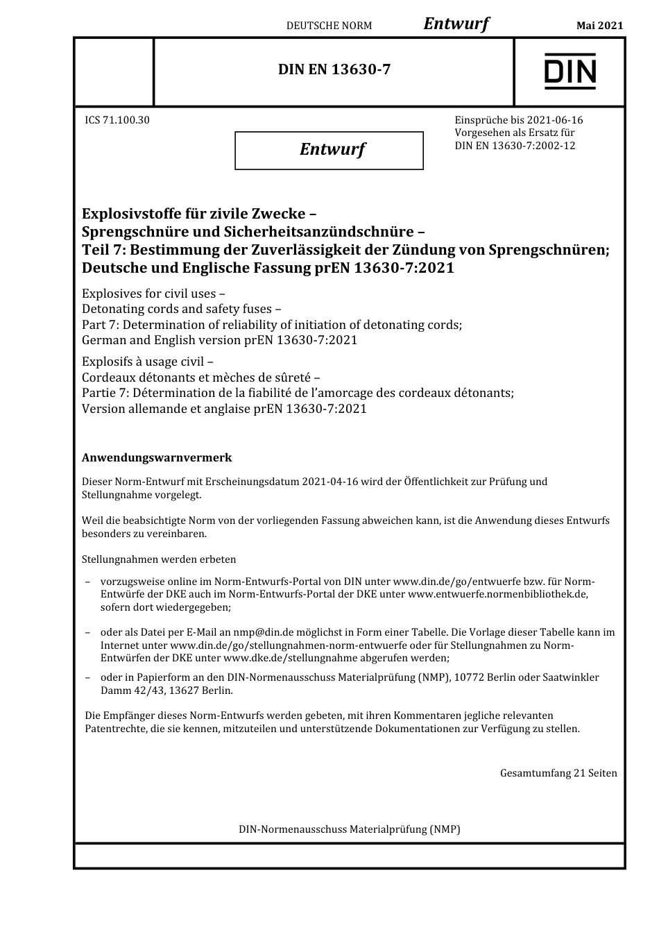 DIN_EN_13630-7_E__2021-05.pdf_第1页