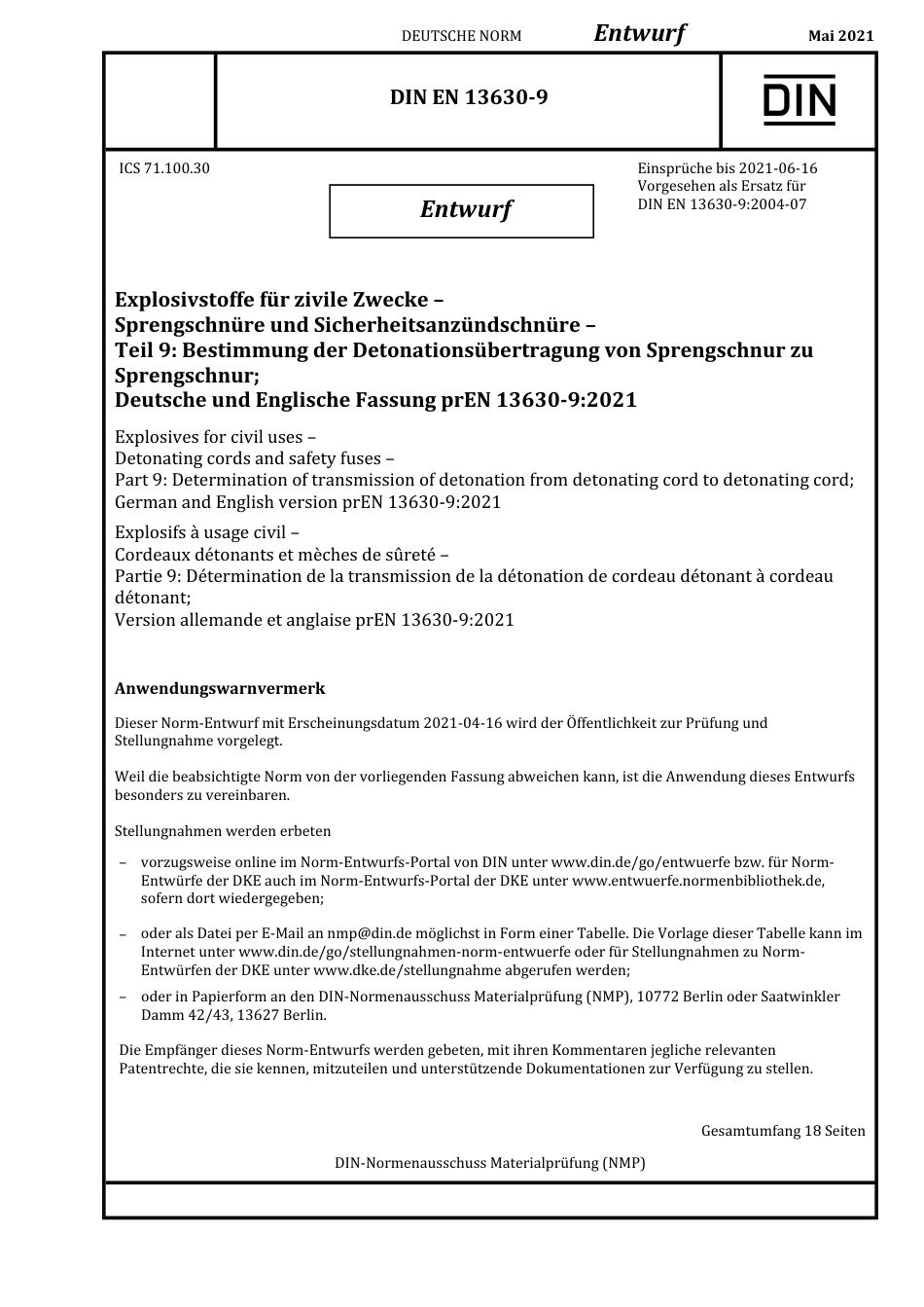 DIN_EN_13630-9_E__2021-05.pdf_第1页