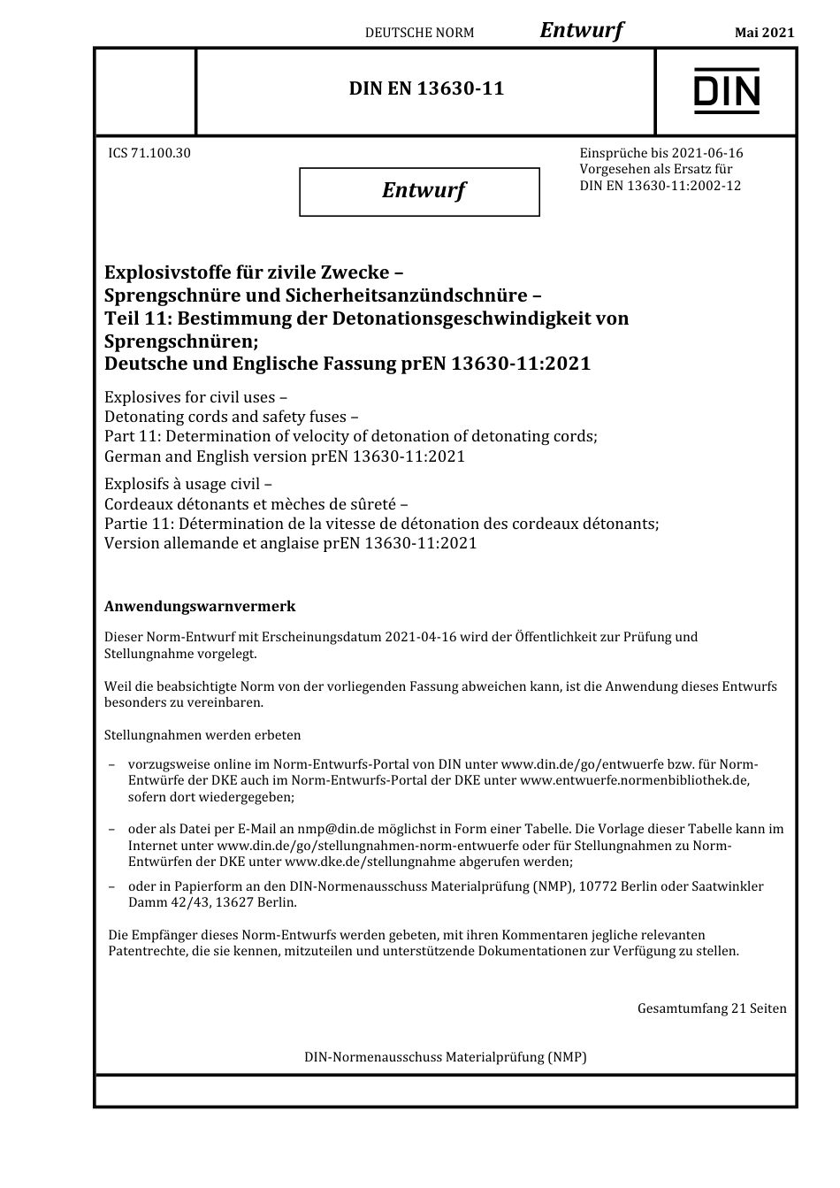 DIN_EN_13630-11_E__2021-05.pdf_第1页