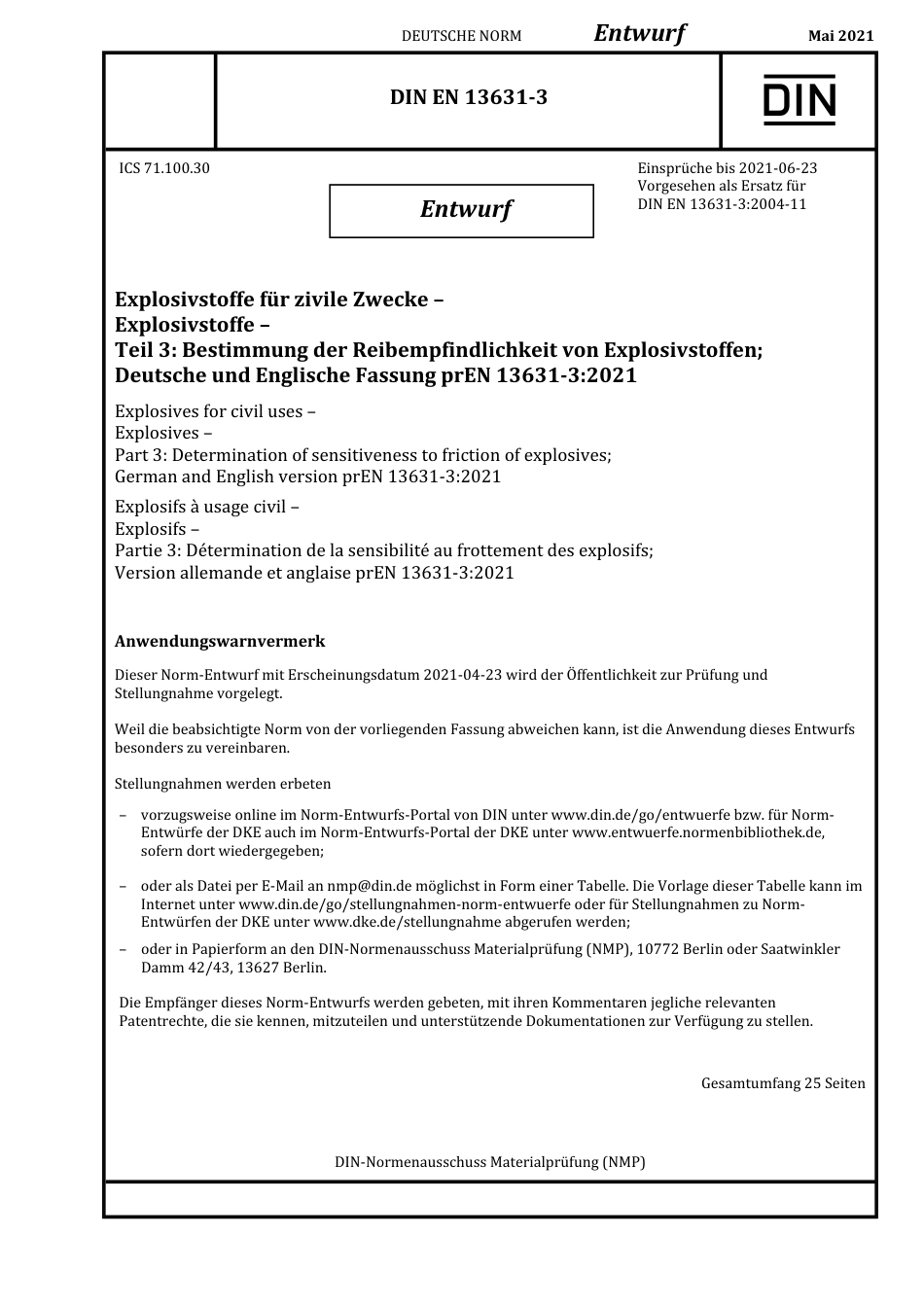 DIN_EN_13631-3_E__2021-05.pdf_第1页