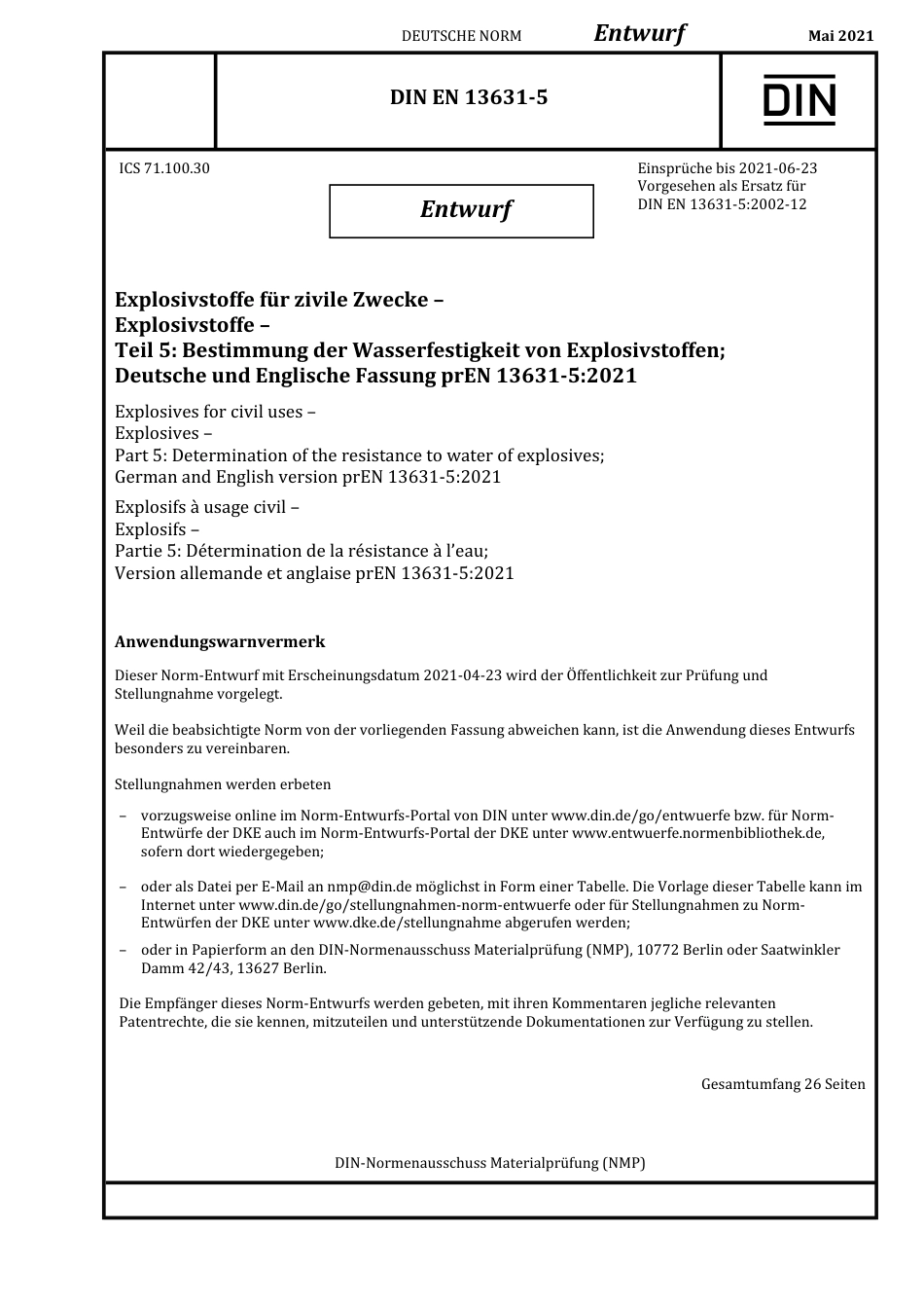 DIN_EN_13631-5_E__2021-05.pdf_第1页