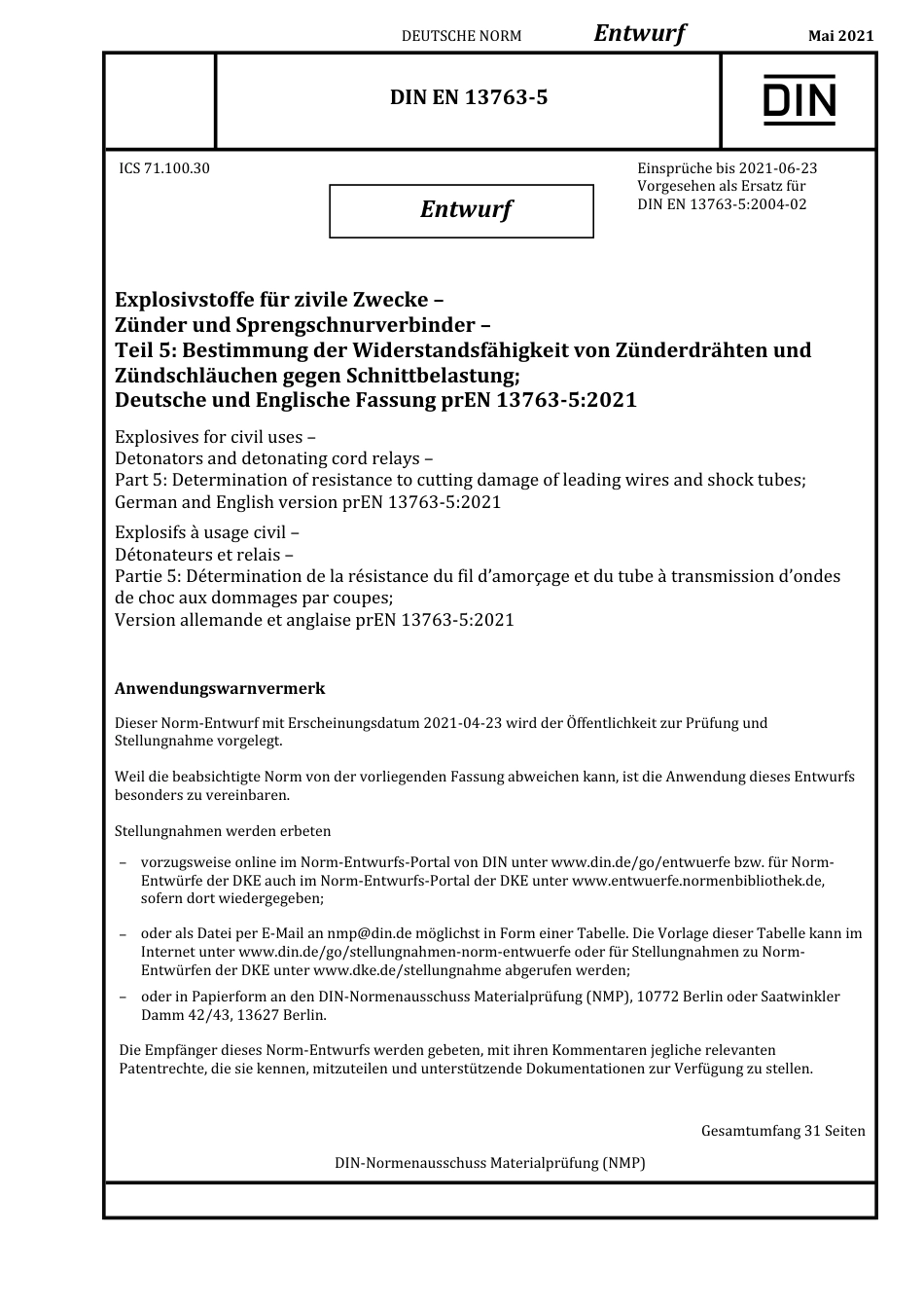 DIN_EN_13763-5_E__2021-05.pdf_第1页