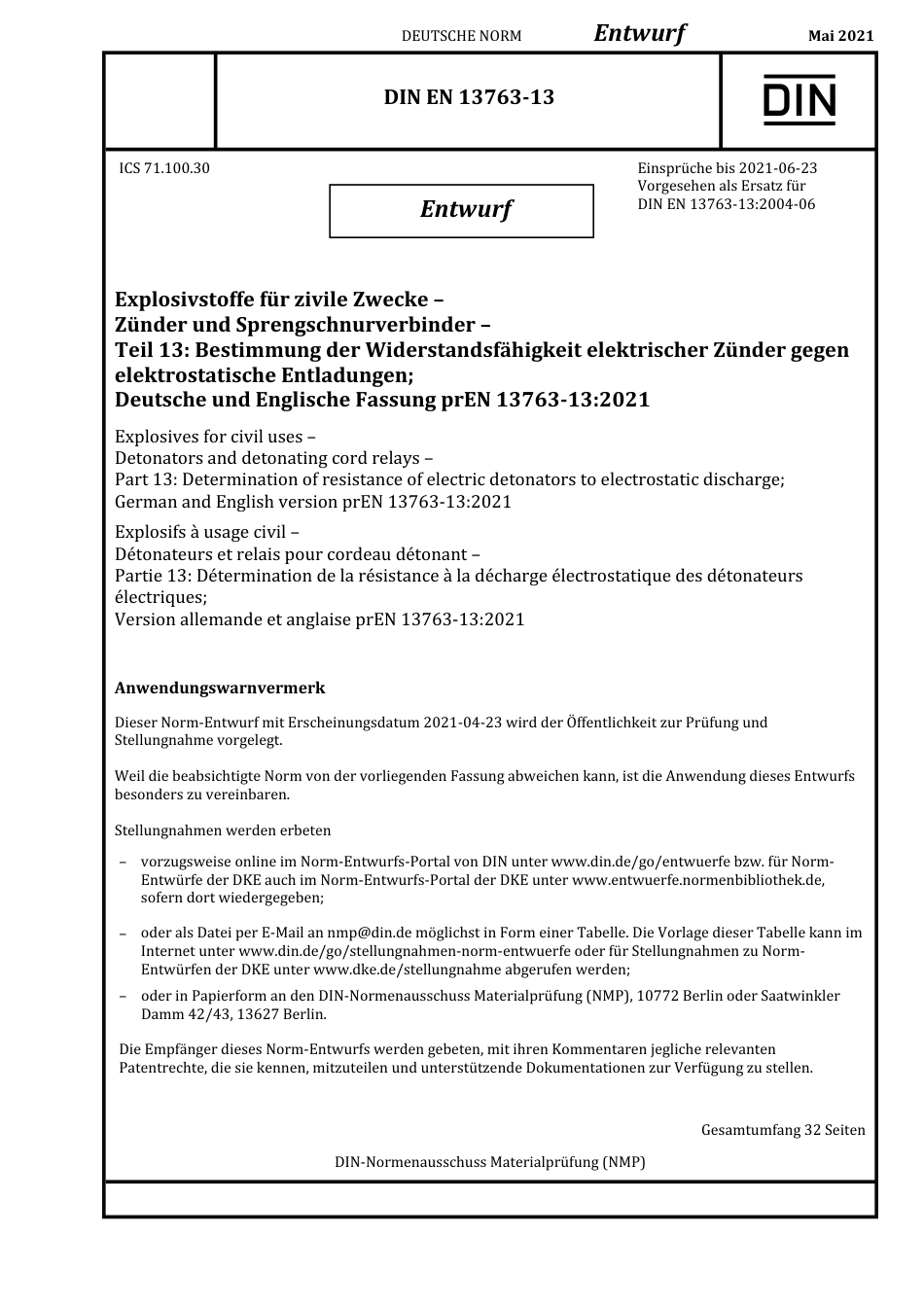 DIN_EN_13763-13_E__2021-05.pdf_第1页