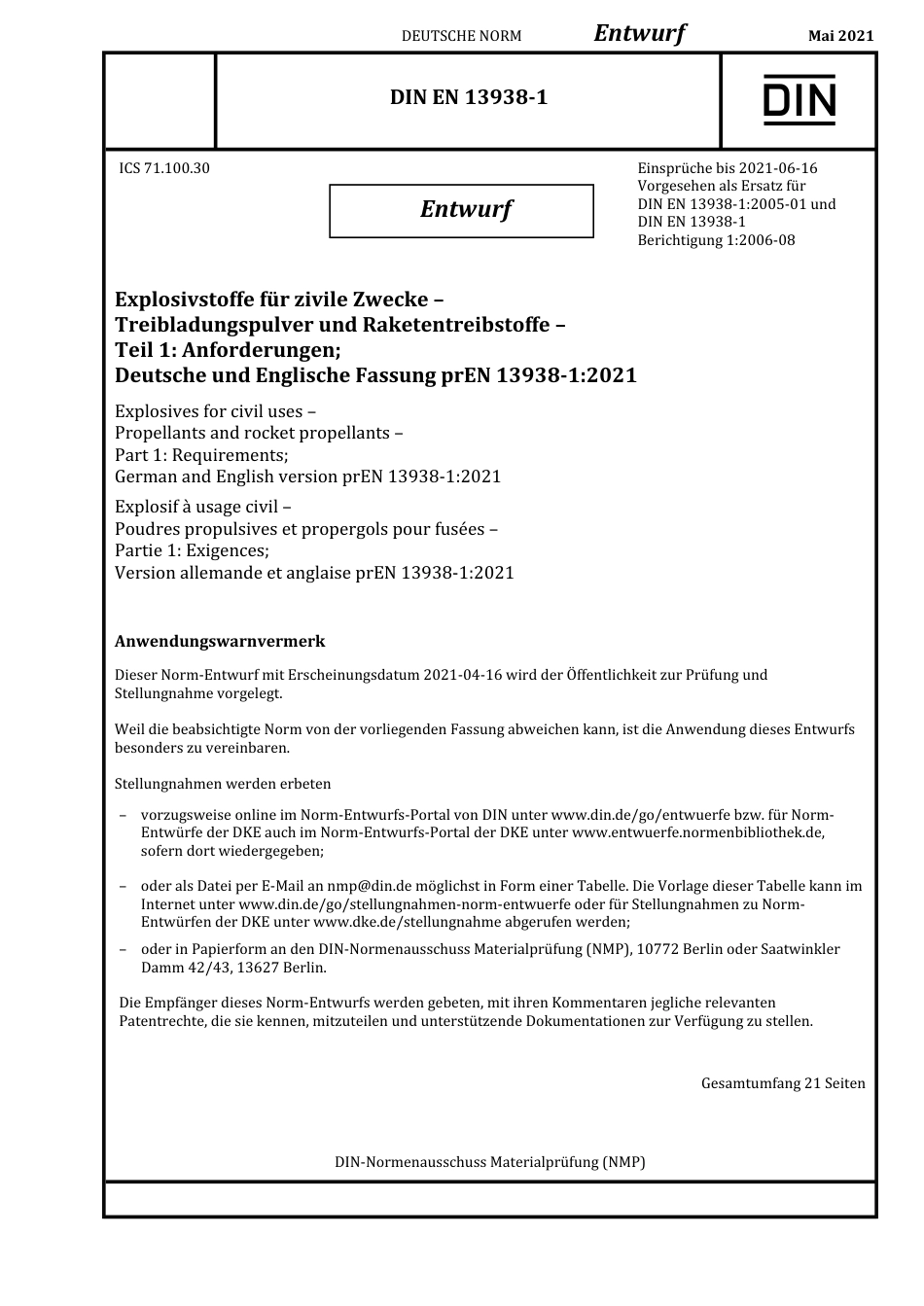 DIN_EN_13938-1_E__2021-05.pdf_第1页