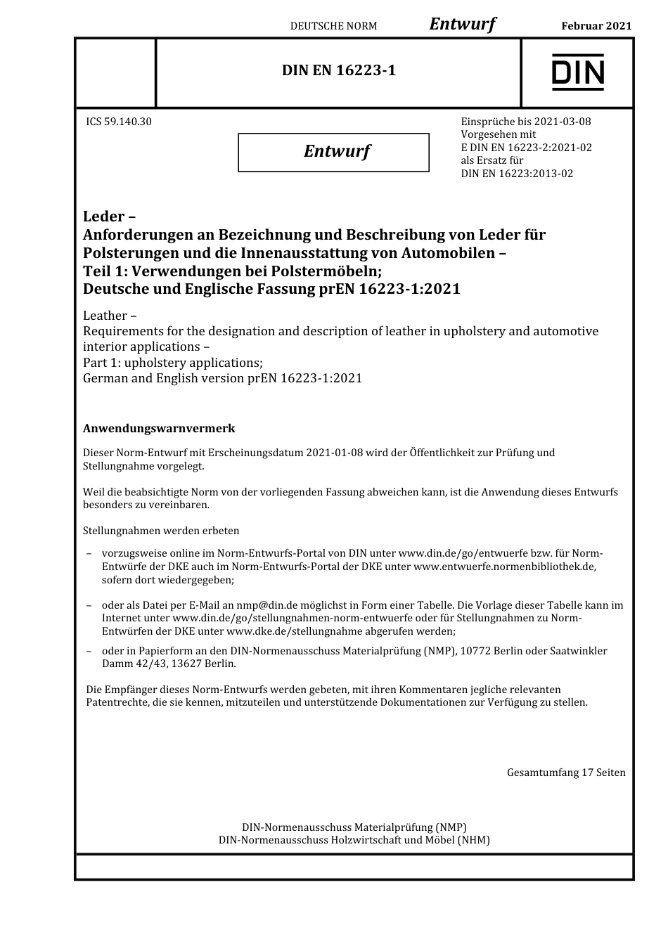 DIN_EN_16223-1_E__2021-02.pdf_第1页