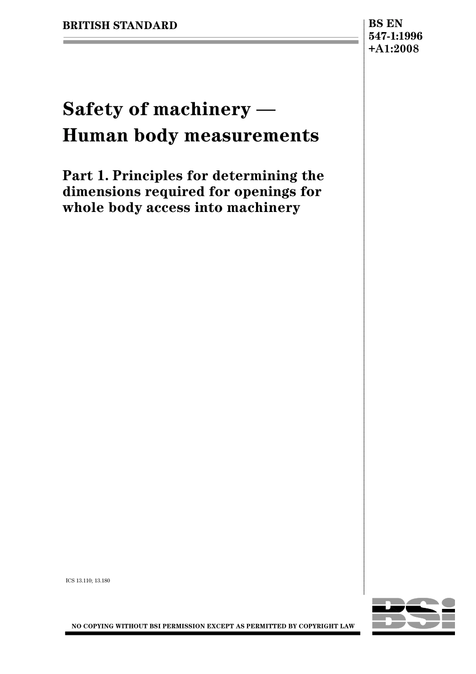 BS EN 00547-1-1996 + A1-2008.pdf_第1页