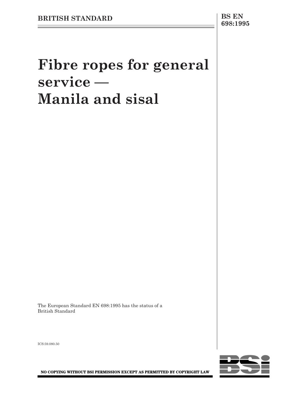 BS EN 00698-1995 (1999).pdf_第1页