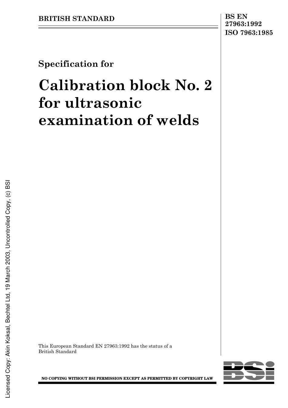 BS EN 27963-1992 (1999) ISO 7963-1985.pdf_第2页