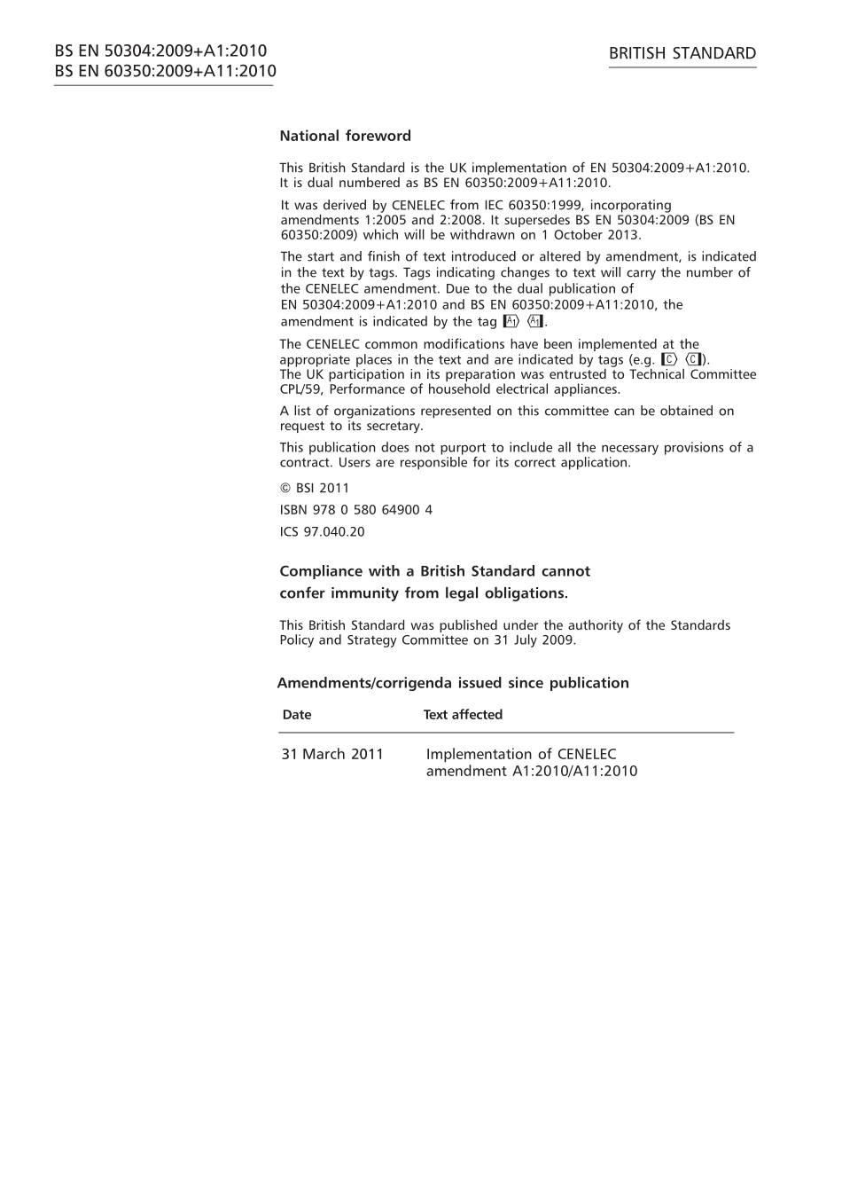 BS EN 50304-2009 + A1-2010 (BS EN 60350-2009 + A11-2010).pdf_第2页