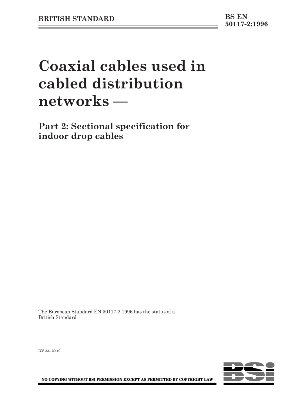 BS EN 50117-2-1996 (1999).pdf_第1页