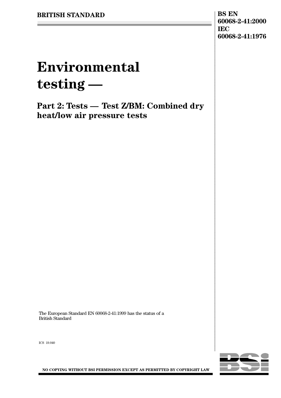 BS EN 60068-2-41-2000.pdf_第1页