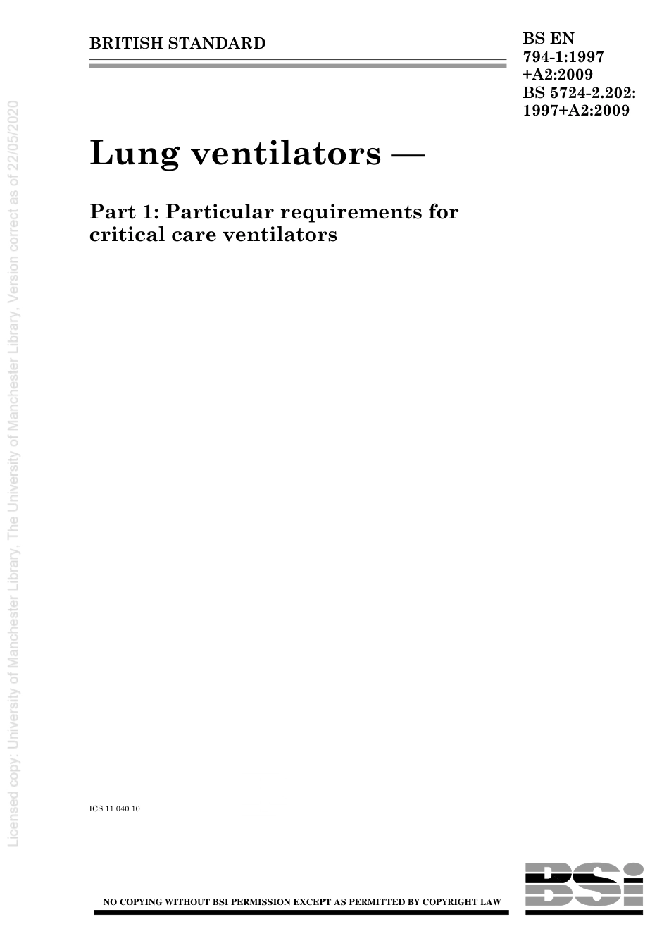 BS EN 00794-1-1997 + A2-2009.pdf_第1页