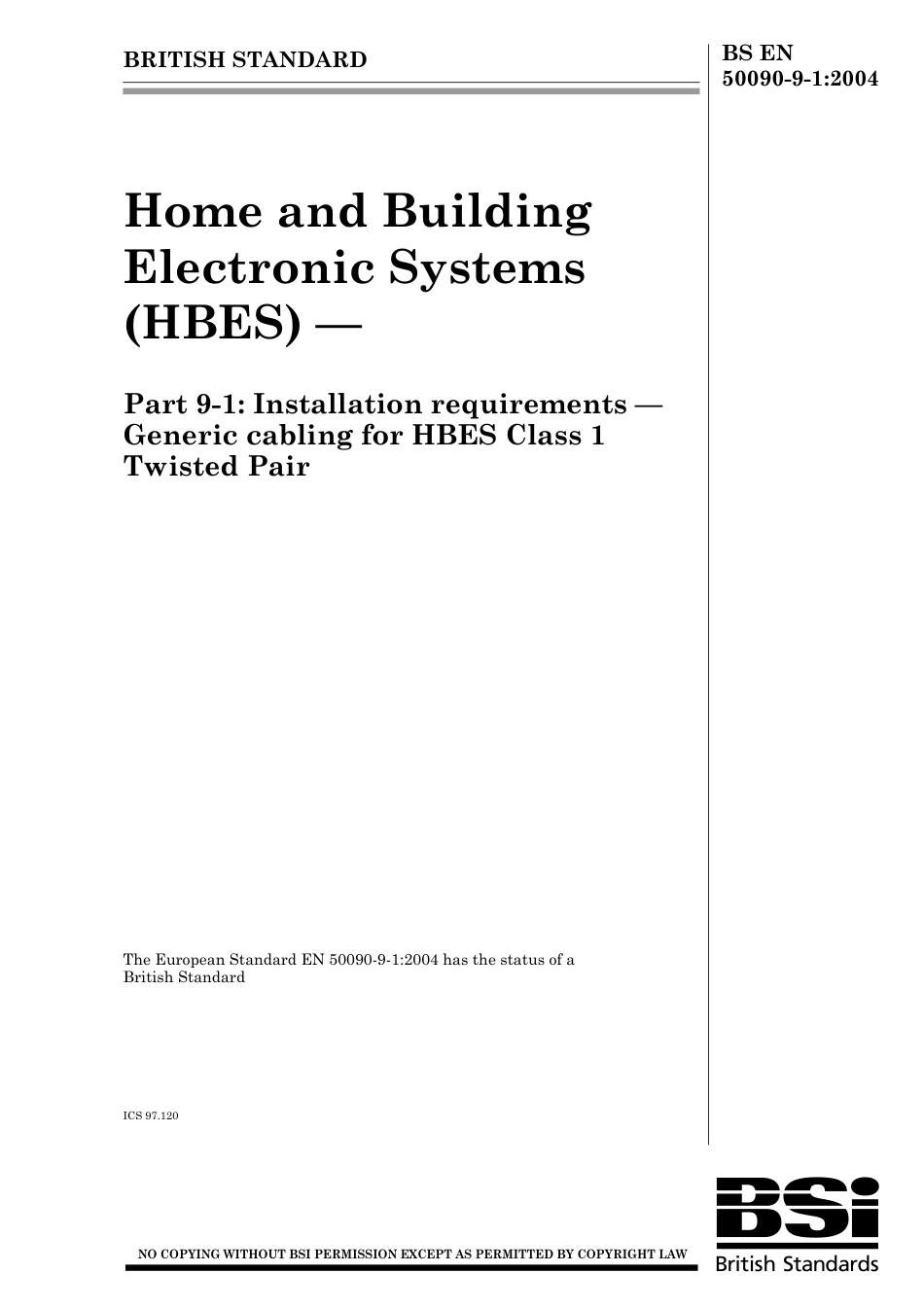 BS EN 50090-9-1-2004.pdf_第1页