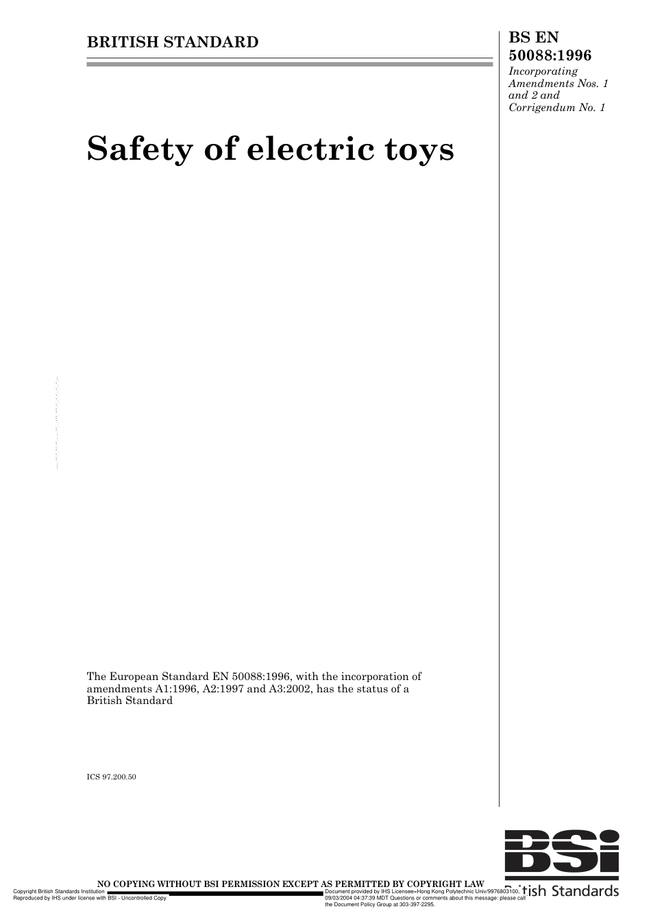 BS EN 50088-1996 (2003).pdf_第1页