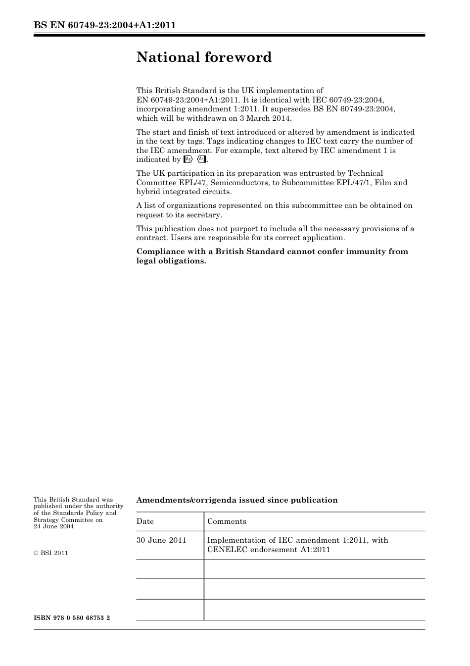 BS EN 60749-23-2004 + A1-2011.pdf_第2页