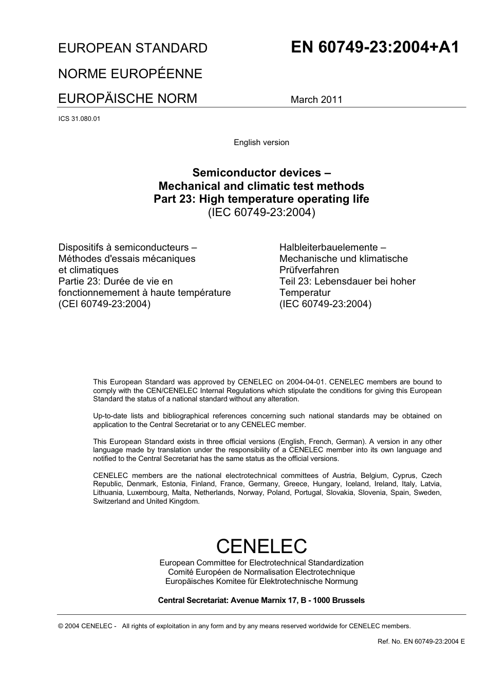 BS EN 60749-23-2004 + A1-2011.pdf_第3页