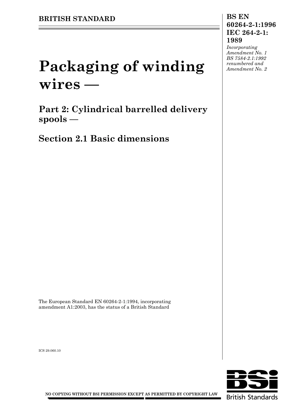 BS EN 60264-2-1-1996 (2003).pdf_第1页