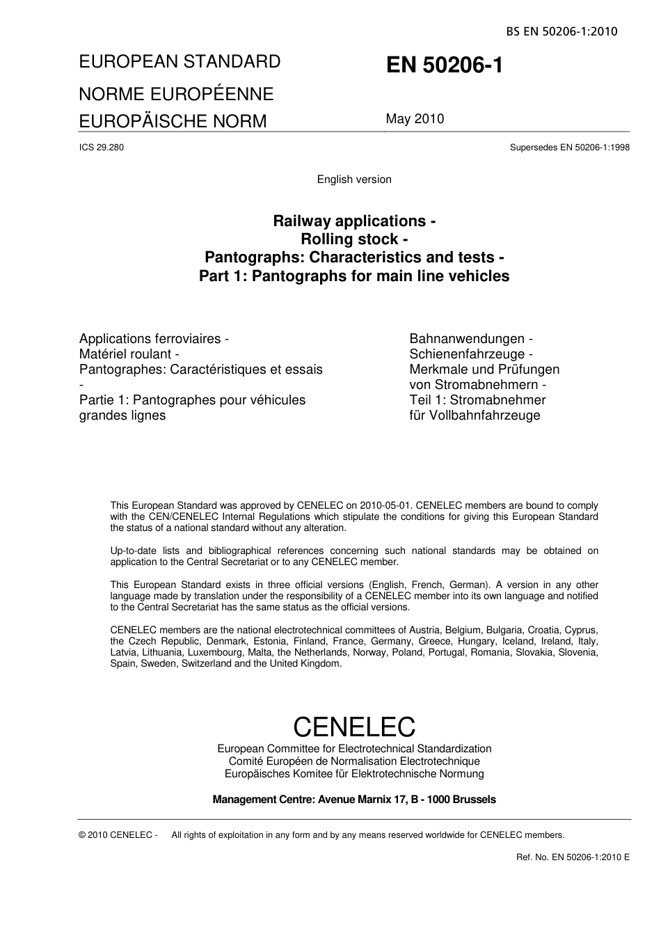 BS EN 50206-1-2010 (2012).pdf_第3页