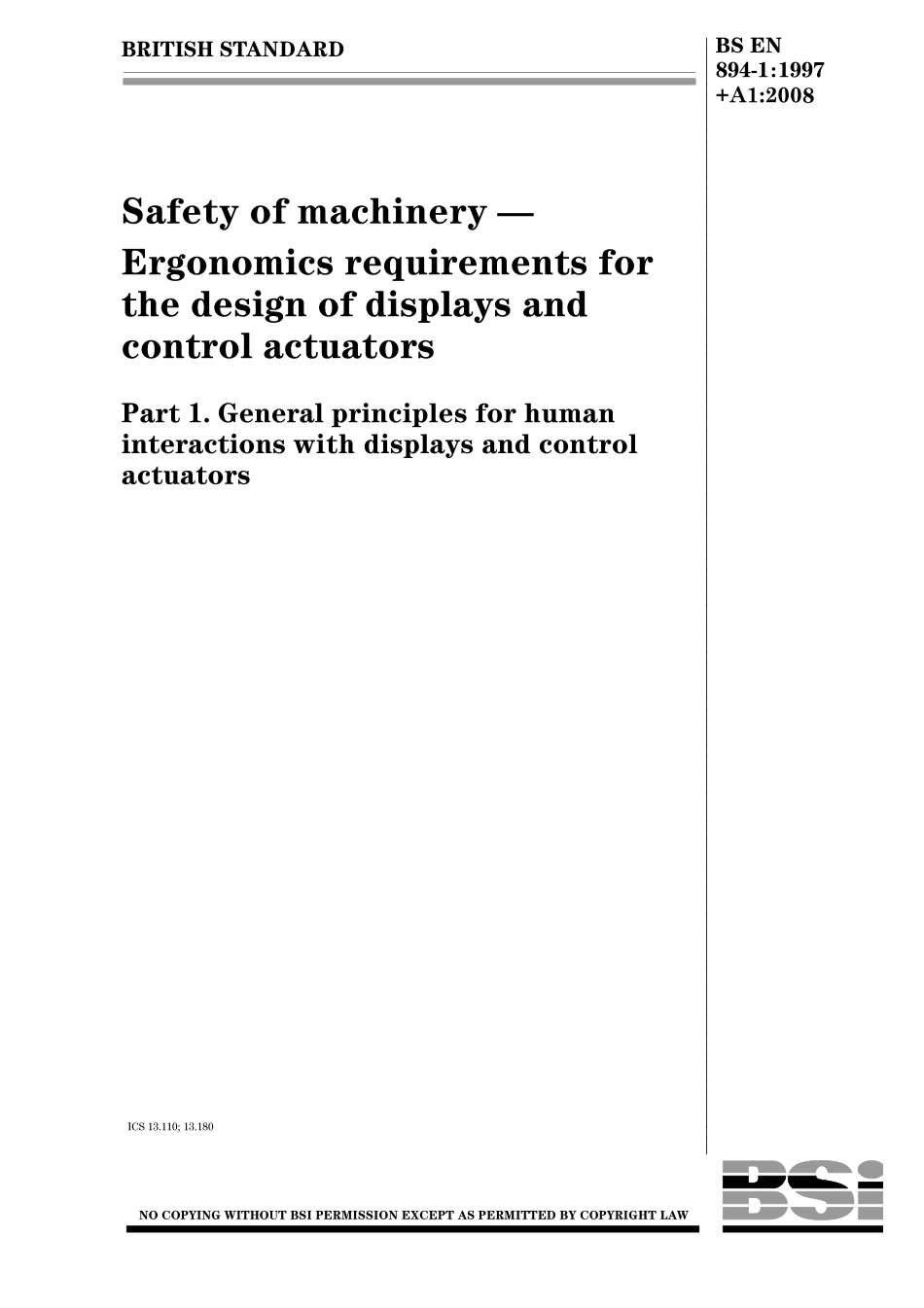 BS EN 00894-1-1997 + A1-2008.pdf_第1页