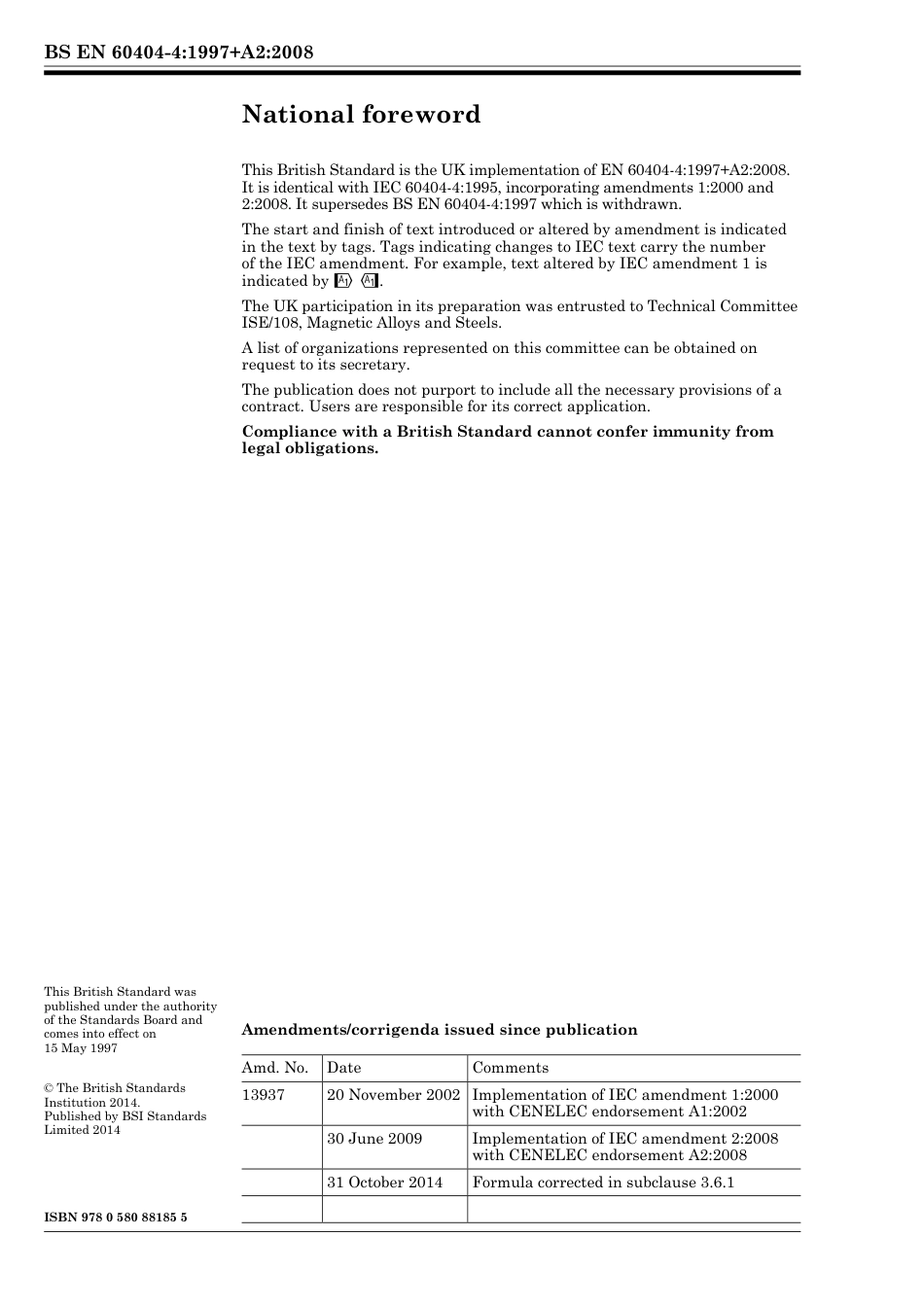 BS EN 60404-4-1997 + A2-2008 (2014).pdf_第2页