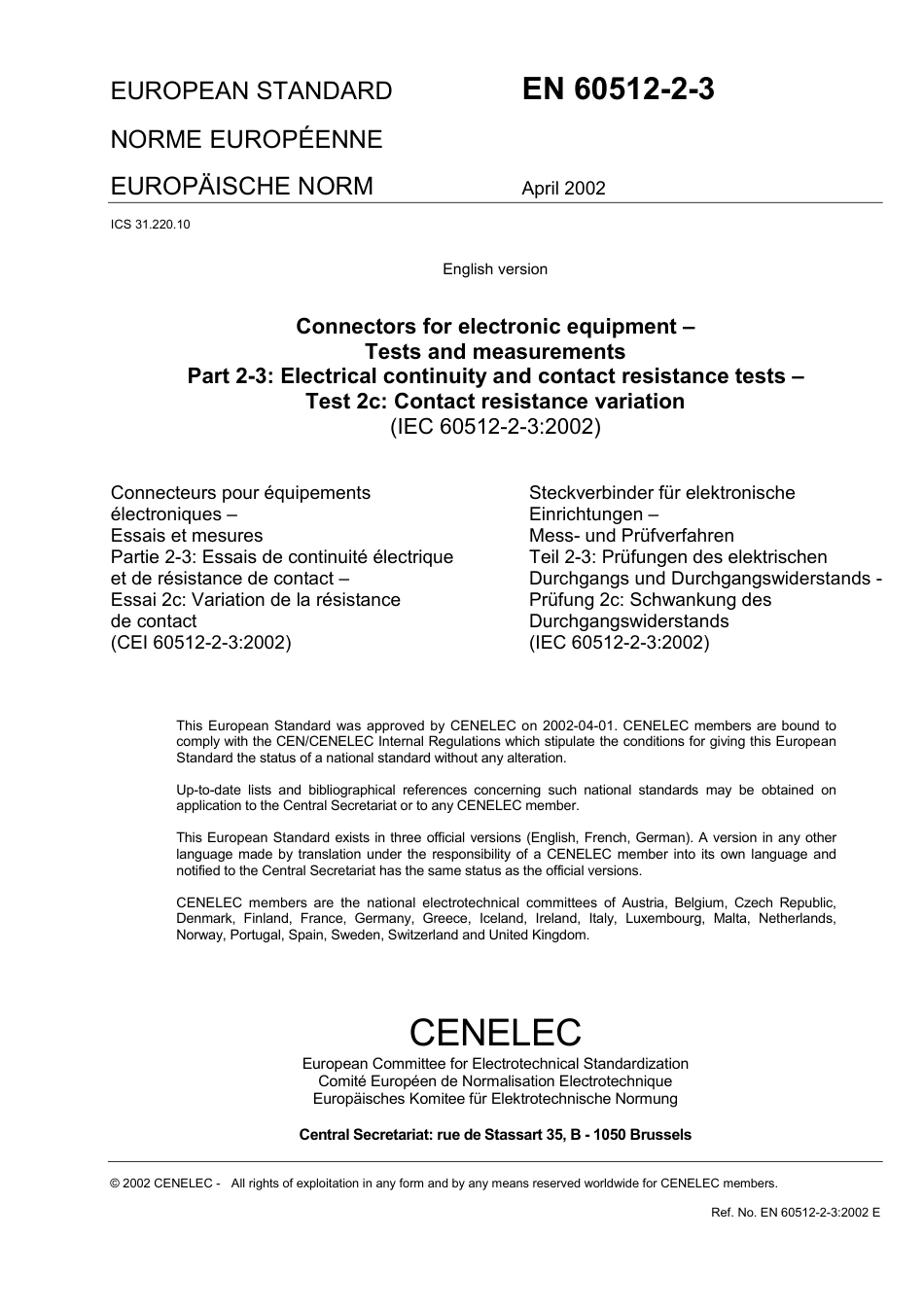 BS EN 60512-2-3-2002.pdf_第3页