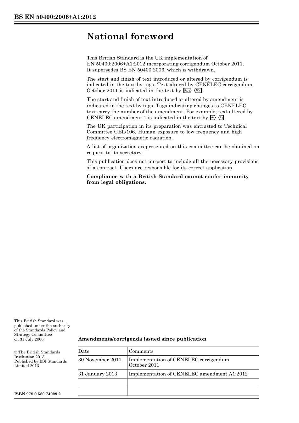 BS EN 50400-2006 + A1-2012 (2013).pdf_第2页