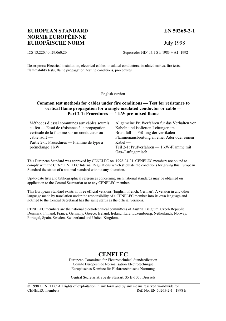 BS EN 50265-2-1-1999.pdf_第3页