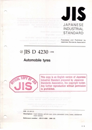JIS D 4230 -1998                Automobile Tyres.pdf
