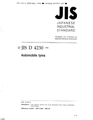 JIS D4230  - 1998                Automobile Tyres.pdf