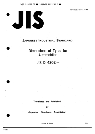 JIS-D4202-1990        Dimensions of Tyres for Automobiles.pdf