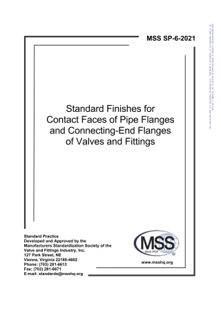 MSS SP-6-2021 英文版 管法兰以及阀门和管件端法兰的接触面标准精度.pdf