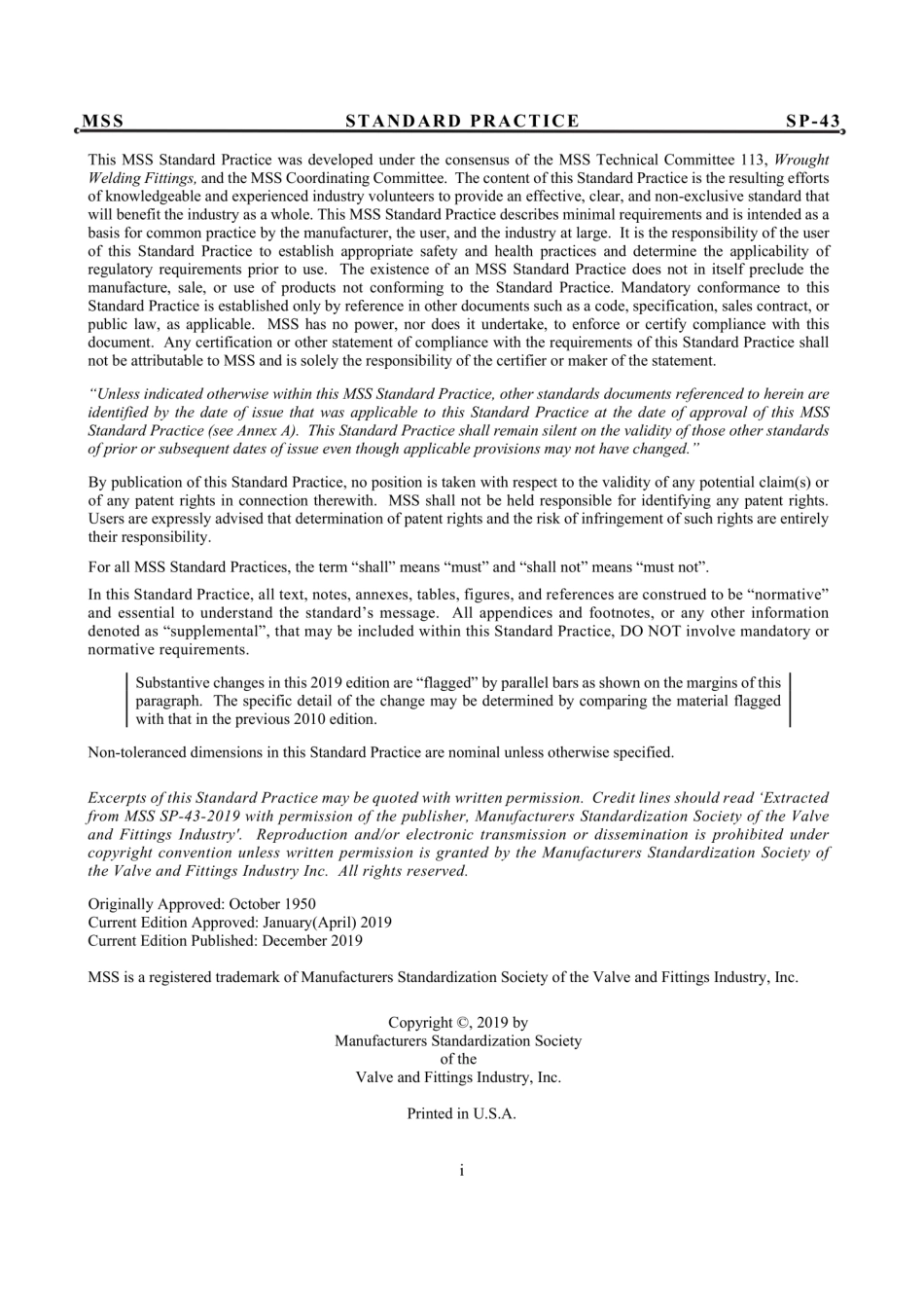 MSS SP-43-2019 锻制不锈钢对焊管件.pdf_第2页