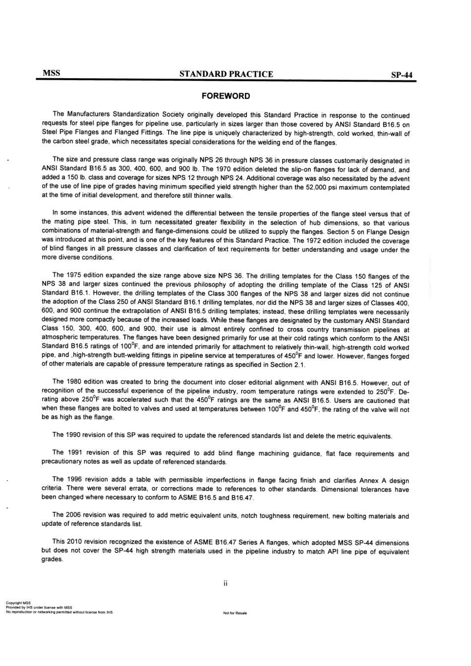 MSS SP-44-2010 钢制管道法兰 Steel Pipeline Flanges.pdf_第3页