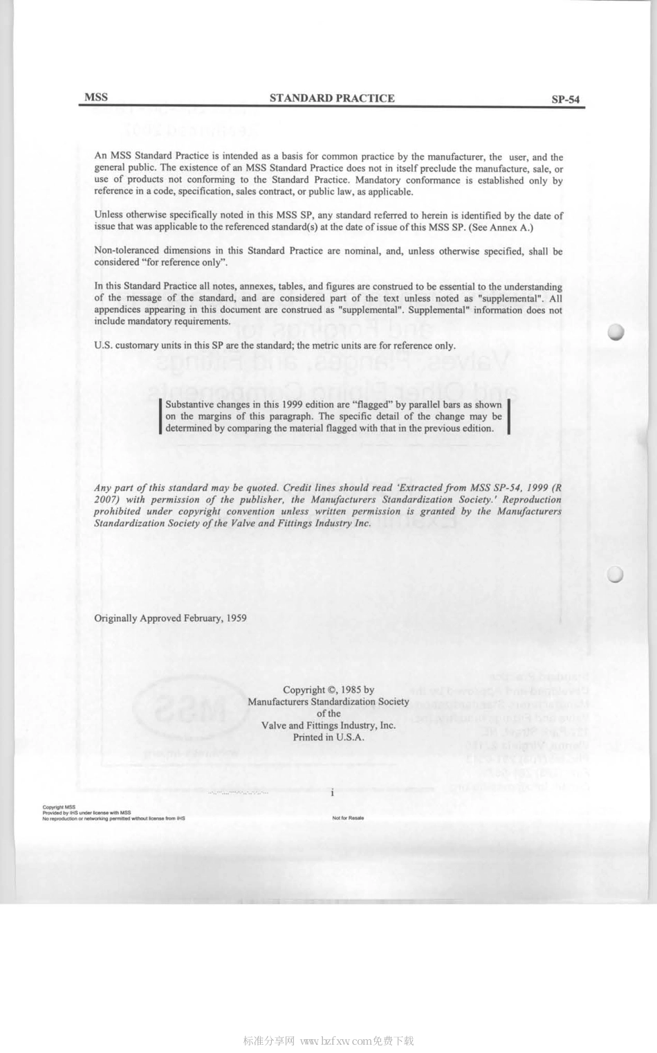 MSS SP-54-1999(R2007) 阀门、法兰、管件和其他管道部件用铸钢件质量标准—射线照相检验方法.pdf_第2页