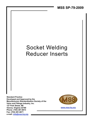 MSS SP-79-2009 承插焊缩径接头 Socket Welding Reducer Inserts.pdf