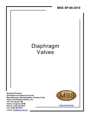 MSS SP-88-2010 隔膜阀 Diaphragm Valves.pdf