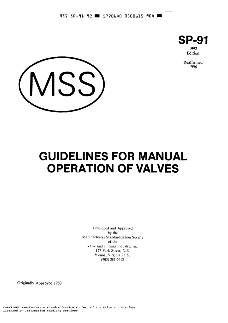 MSS SP-91 1996.pdf_第1页