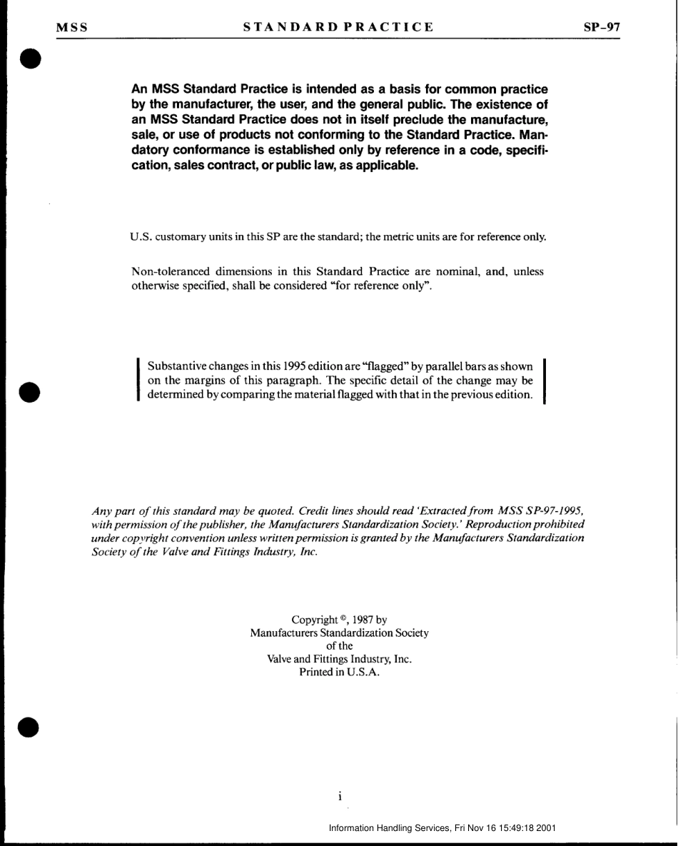 MSS SP-97-1995_INTEGRALLY REINFORCED FORGED BRANCH OUTLET FITTINGS-SOCKET WELDIN.pdf_第2页