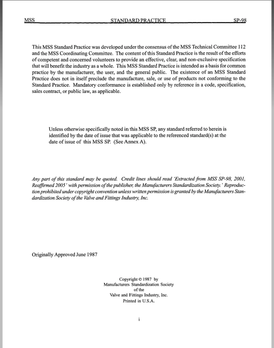 MSS SP-98-2005 Protective Coatings for the Interior of Valves Hydrants and Fittings.pdf_第2页