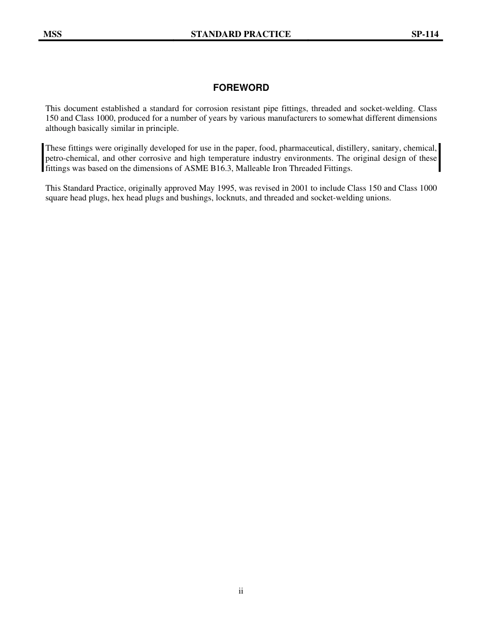 MSS SP-114-2007 Corrosion Resistant Pipe Fittings Threaded And Socket Welding Cl.pdf_第3页