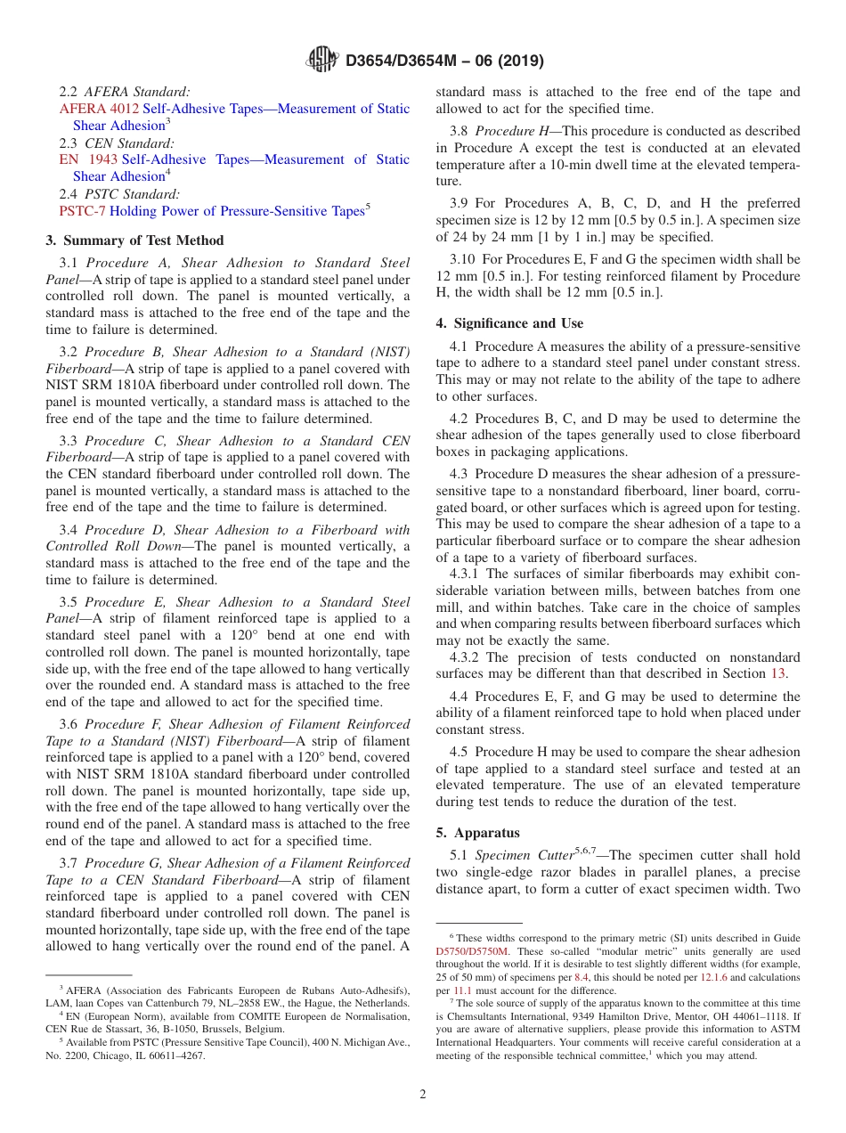 ASTM D3654 - D 3654M - 06 (2019).pdf_第2页