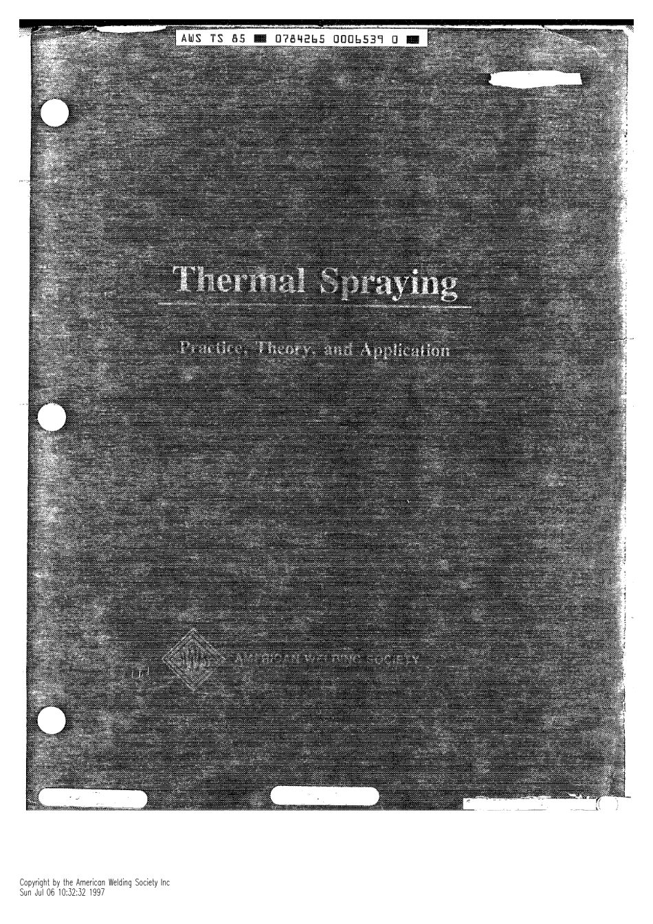AWS Thermal Spraying Practice Theory and Applications 1985 scan.pdf_第1页