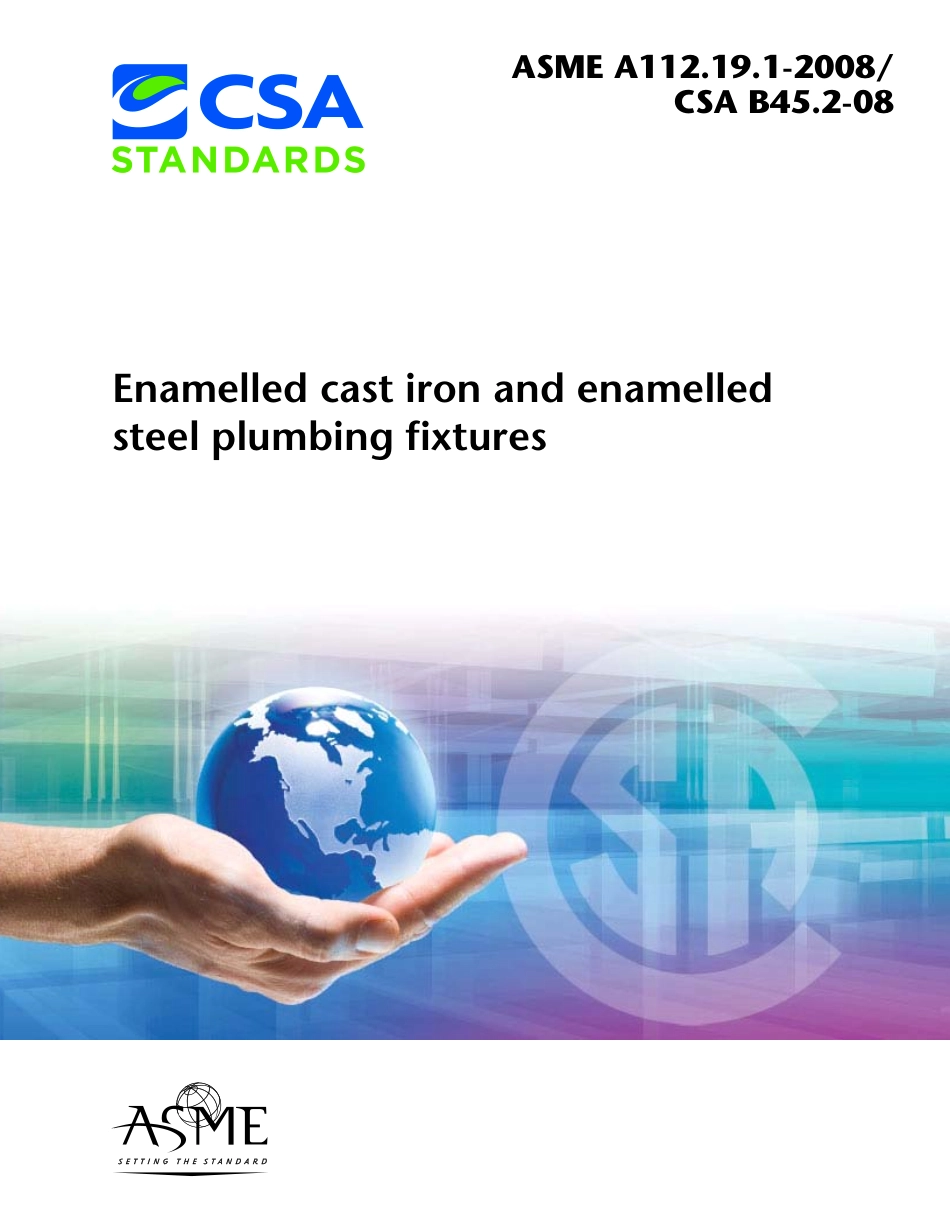 ASME A112.19.1-2008+UPD2-2011 ENAMELED CAST IRON PLUMBING FIXTURES.pdf_第1页